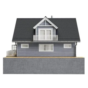 House cottage, front view Stock Illustration