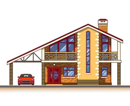 House cottage vector graphics Stock Illustration