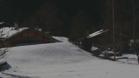 The house is covered with snow Stock Footage 78138554