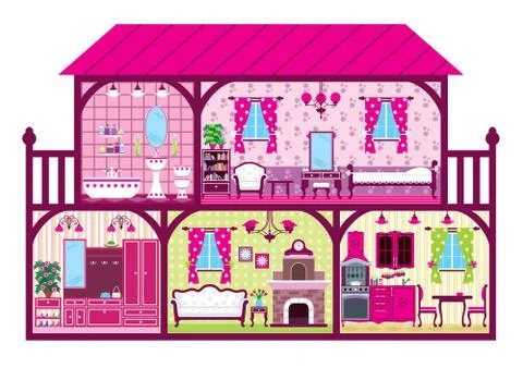 House in a cut Stock Illustration
