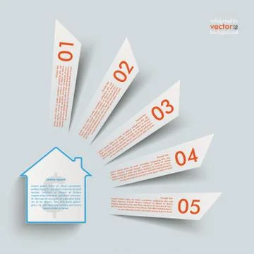 House cutting banners Stock Illustration