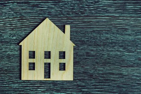 House on a dark background Stock Photos