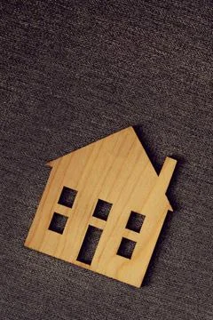 House on a dark background Stock Photos