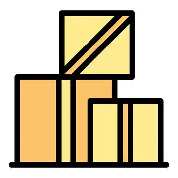 House delivery box icon vector flat Illustrazione stock