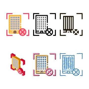 House demolish icon vector outline diversity Ilustración de archivo