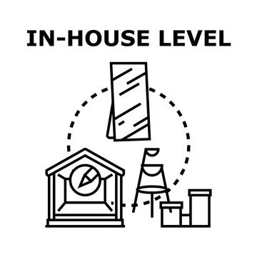In house departmental level workflow concept development Stock Illustration