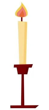 House design, interior, lighting concept. The candle is high. Stock Illustration