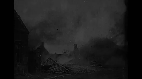 House destroyed during war Stock Footage 43321868