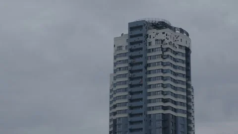 A house destroyed by war Stock Footage 272144017