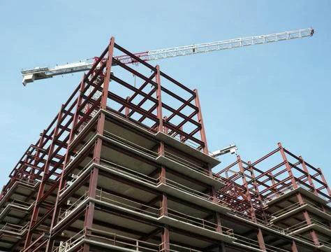 House develop with crane Stock Photos