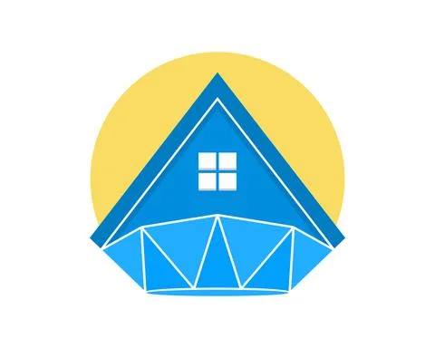 House with diamond gem shape Stock Illustration