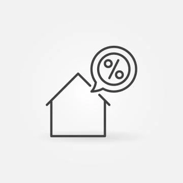 House with discount icon Stock Illustration