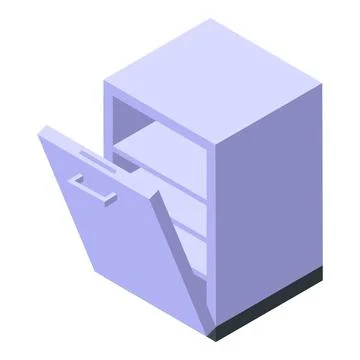 House dishwasher icon isometric vector. Repair kitchen Stock Illustration