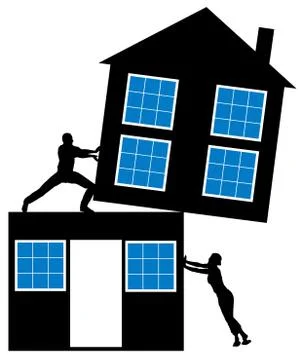 House divorce Stock Illustration