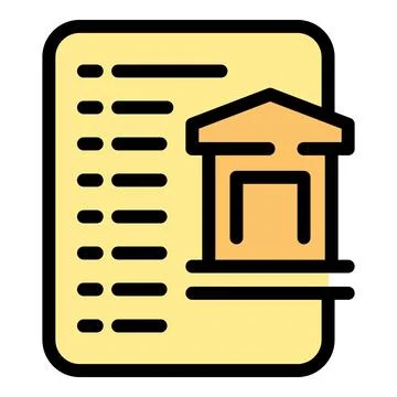 House document icon vector flat Illustrazione stock