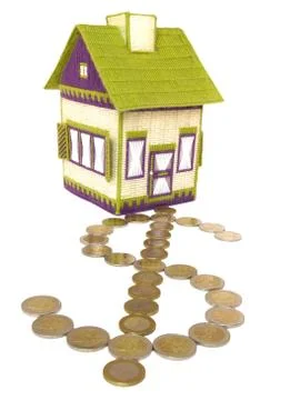 House with dollar path Stock Photos
