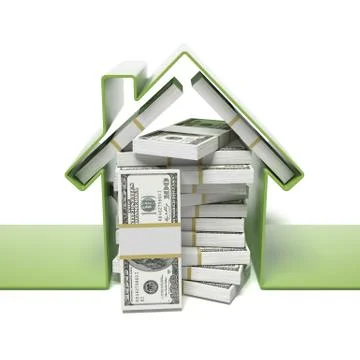 House with dollars Stock Illustration