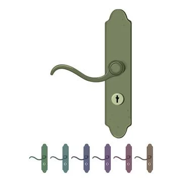 House door handle cartoon vector graphic Illustration