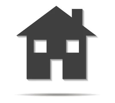 House double shadow icon vector 스톡 일러스트