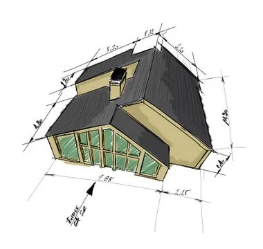 House draft Stock Illustration