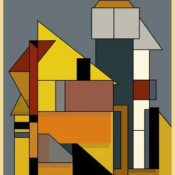 House drawing in abstract style vector image Stock Illustration