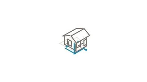House drawing icon animation Stock Footage 161240870