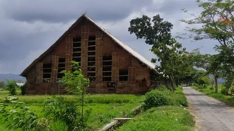 A house for drying tobacco Stock Footage 257630459