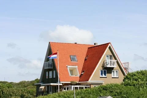 House in dunes Stock Photos