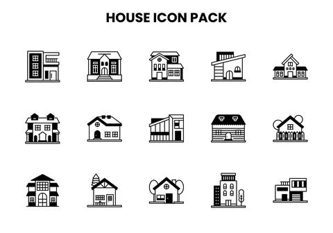 House DuoTone Vector Icons Pack Ilustración de archivo