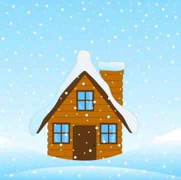 House on the edge of the forest Stock Illustration