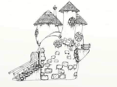 House of elves Stock Illustration