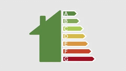 House energy efficiency icon animation alpha matte background Stock Footage 341830137