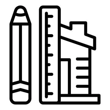 House engineer tool icon outline vector. Builder worker Stock Illustration