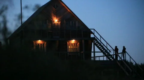 House, evening Video stock 586702