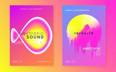 House Event. Wave Effect For Presentation. Sound And Carnival Sh Stock Illustration