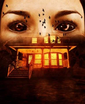House of an Evil,3d illustration Stock Illustration