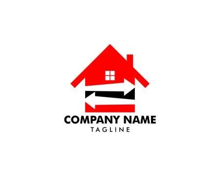 House exchange Logo Icon Template Ilustración de archivo