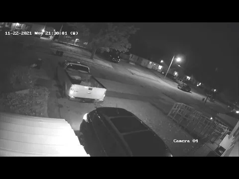 House Explodes in Flint House Fire, Flint, Michigan USA - 22 Nov 2021 Stock Footage 205403327