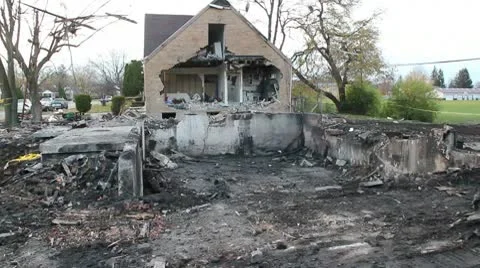 House explosion 動画素材 9202391