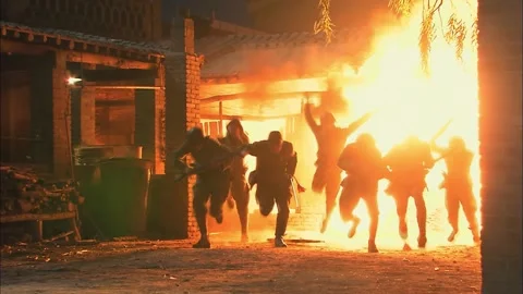 House explosion Video stock 235280385