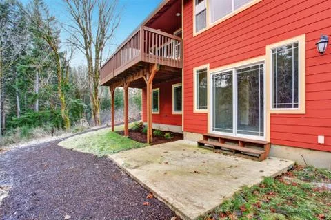 House exterior. backyard view. Stock Photos