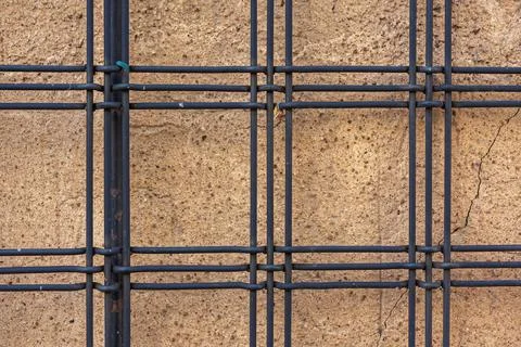 House facade with black trellis pattern Stock Photos