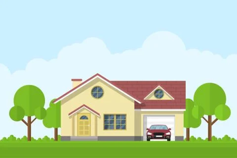 House facade Stock Illustration