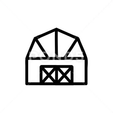 House farm icon vector. Isolated contour symbol illustration Stock Illustrationen