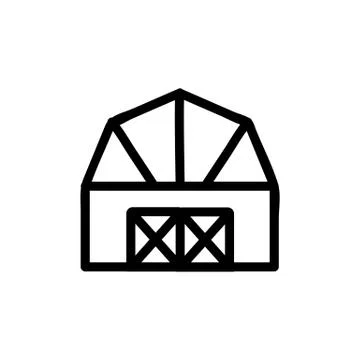 House farm icon vector. Isolated contour symbol illustration Stock Illustration