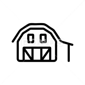 House farm icon vector. Isolated contour symbol illustration Stock Illustrationen