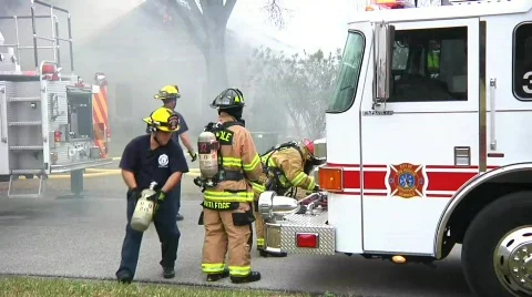 House Fire #4 Stock Footage 687276