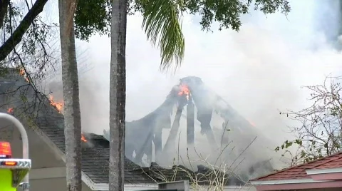 House Fire #7 Stock Footage 687283