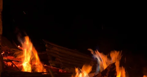 House on Fire Blue Flame Stock Footage 88343852