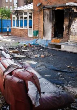 House fire burnt Stock Photos